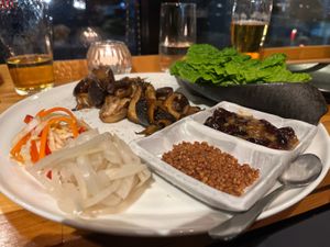 Hakuba mushroom lettuce wrap  at Hybrid Wine Bar in Hakuba