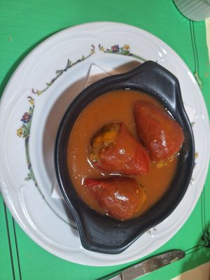 Pimientos de piquillo rellenos de setas at Pepintxo in Barakaldo