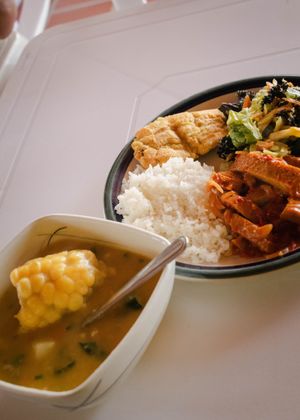 Ajiaco Tipico Colombiano 100% Plant Based at Casa Madre Raiz  in Sotaquira