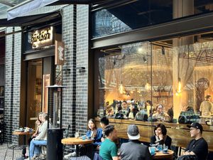 Outdoor seating  at Kürtősh - Darling Square in Haymarket
