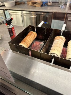 Kurtosh being cookedd  at Kürtősh - Darling Square in Haymarket