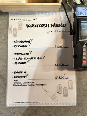 Vegan Kurtosh flavours  at Kürtősh - Darling Square in Haymarket