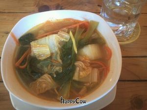 Noodle With Mixed Vegetable Miso Soup at Cafe Soleil in Phnom Penh