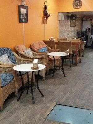 Restaurant layout at Cafe Soleil in Phnom Penh