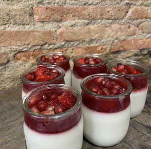 Vegan panna cotta  at Dînette in Nantes