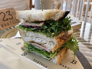 Vegan Thai touch sandwich, 250 baht  at Bartels in Bangkok