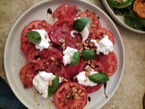 Non Vegan Burata + Tomatoes at Nunu Mannheim in Mannheim