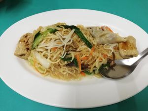 Dried noodle dish at Pu Yuan Su Shi Shu Guo Wu in Tainan