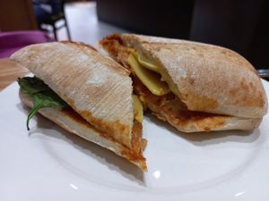 Bbq vegan chick'n and vegan cheese panini at Costa Coffee in Selsdon