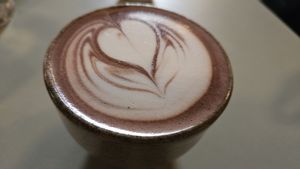 Dark Hot chocolate with oat milk. Perfect at Café Lumos in Cologne