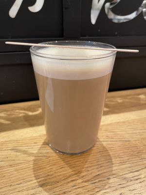 Large latte with oak milk  at EXKi - Bourse in Brussels