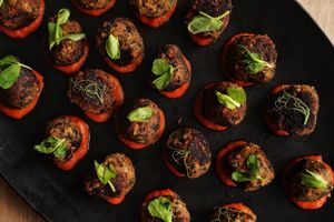 Canapés at Plant Based Kitchens in Gravesend