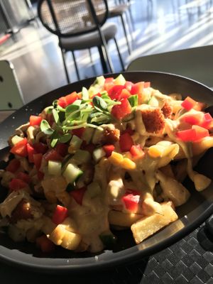 loaded fries  at Veg Stop in Riga