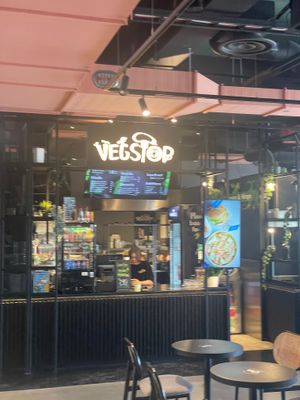 Food stall at Veg Stop in Riga