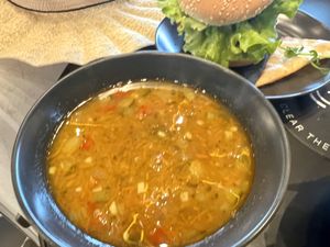 Soup that came in the set lunch   at Veg Stop in Riga