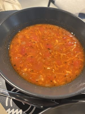 Tomato with Lentil Soupp  at Veg Stop in Riga