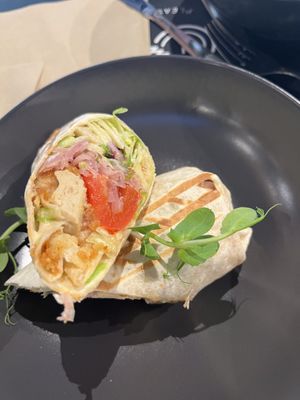 Fake Chicken Wrap  at Veg Stop in Riga