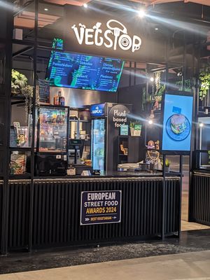 Storefront at Veg Stop in Riga