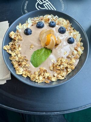 chocolate smoothie bowl  at Veg Stop in Riga