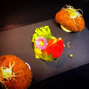 Mushroom arancini at Manipura in Tenerife