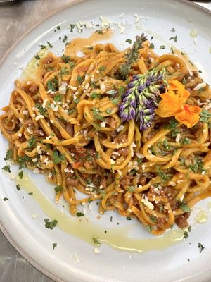 Vegan bolognese  at Manipura in Tenerife