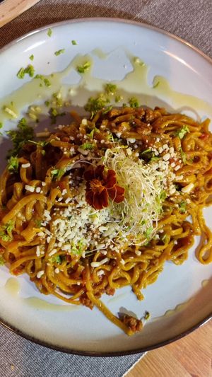 Pasta Bolognese at Manipura in Tenerife