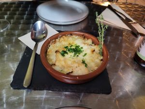 Blumenkohl auflauf als Vorspeise at Manipura in Tenerife