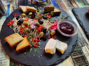 Cheese platter at Manipura in Tenerife