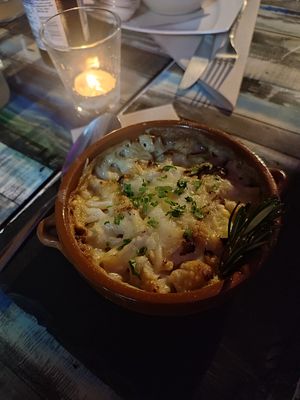 Coliflower with cheese at Manipura in Tenerife