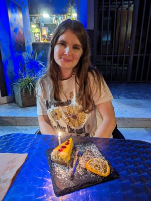 Mango cheesecake at Manipura in Tenerife