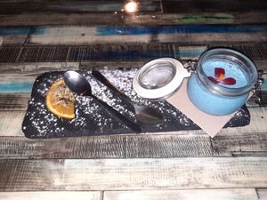 Vegan Tiramisu dessert at Manipura in Tenerife