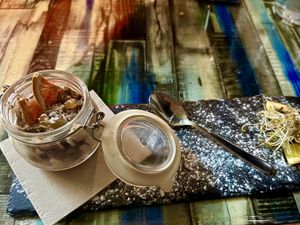 CHOCOLATE MOUSSE
With Orange & Ginger  at Manipura in Tenerife