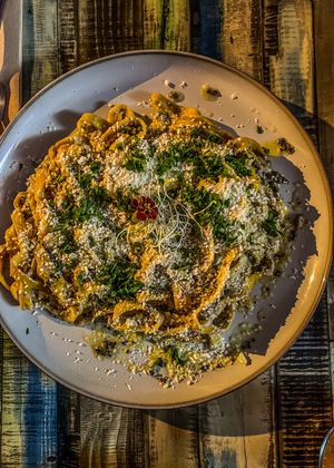 TAGLIATELLE MUSHROOM & TRUFFLE  at Manipura in Tenerife