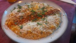 Risotto de calabaza at Manipura in Tenerife