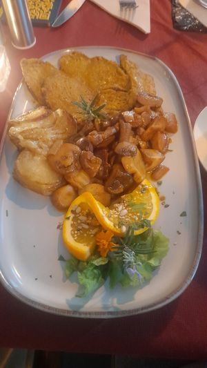 Seitán y pila de setas at Manipura in Tenerife