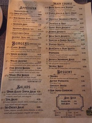 Menu jan 2025 at Manipura in Tenerife