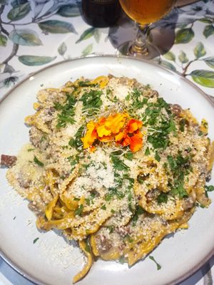 Tagliatelle de setas y trufas at Manipura in Tenerife