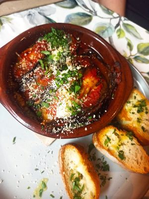 Parmigiana berenjena at Manipura in Tenerife