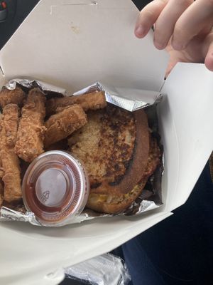 Rueben w sweet potato fries   at Good Roots in Akron