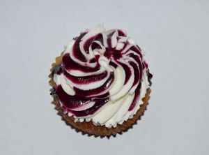 Jumbo lemon cupcake at Vampy Vegan in Bedford