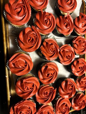 Pretty rosettes at Vampy Vegan in Bedford