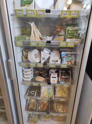 Fridge at Quintal Bioshop in Porto