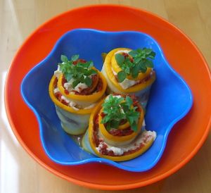 Lasagna Puffs (These can be surprisingly filling!) at Quintal Bioshop in Porto