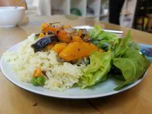 Greek Rice at Quintal Bioshop in Porto