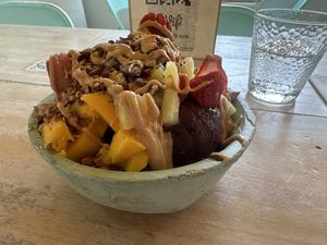 Açaí bowl (rainbow bowl; large)  at Azai Praia Lovers in Medellin