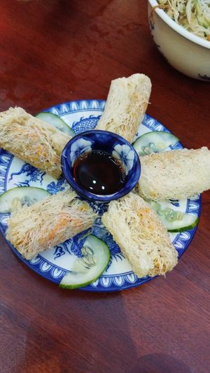 Fried spring rolls at Maison Trang Restaurant in Hue
