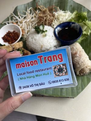 Contact info  at Maison Trang Restaurant in Hue