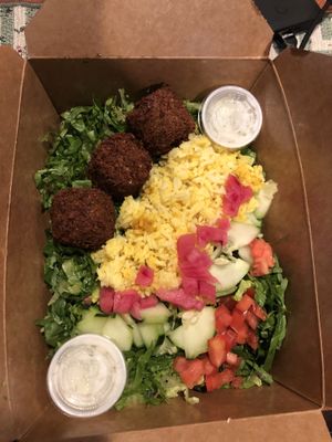 Falafel bowl was so good! Everything mixed well together and I couldn’t believe the tzatziki sauce was vegan!   at NahMaStay Vegan in Bronx