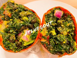 Kale wrap   at YOL Juice Market in Decatur