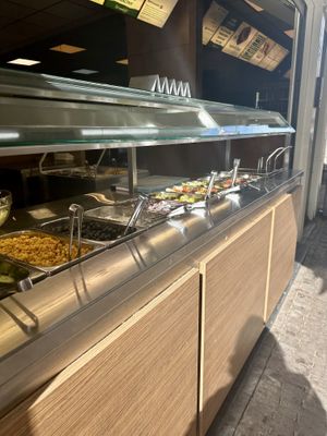 Salad bar  at King Falafel in The Hague
